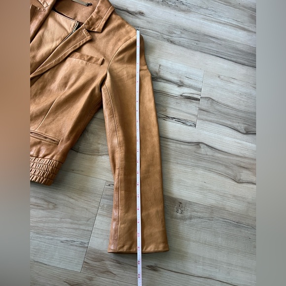 Diane von Furstenberg women vintage leather jacket size 4 - Picture 6 of 10